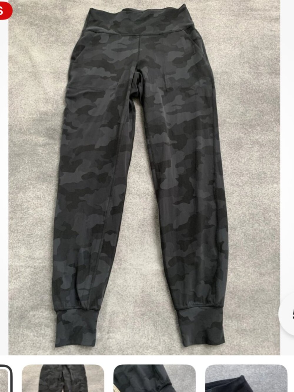 Lululemon Align High-Rise Camouflage Jogger Leggings - Charcoal Camo Women’s 0